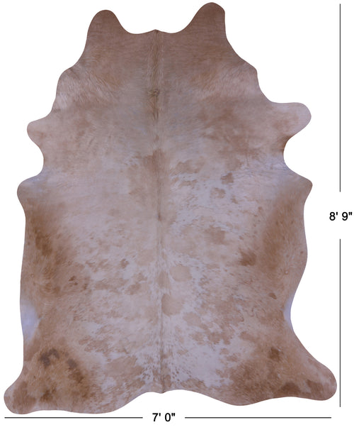 Beige Natural Cowhide Rug - XX-Large 8' 9