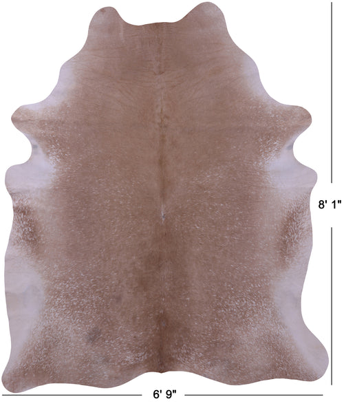 Beige Natural Cowhide Rug - XX-Large 8' 1