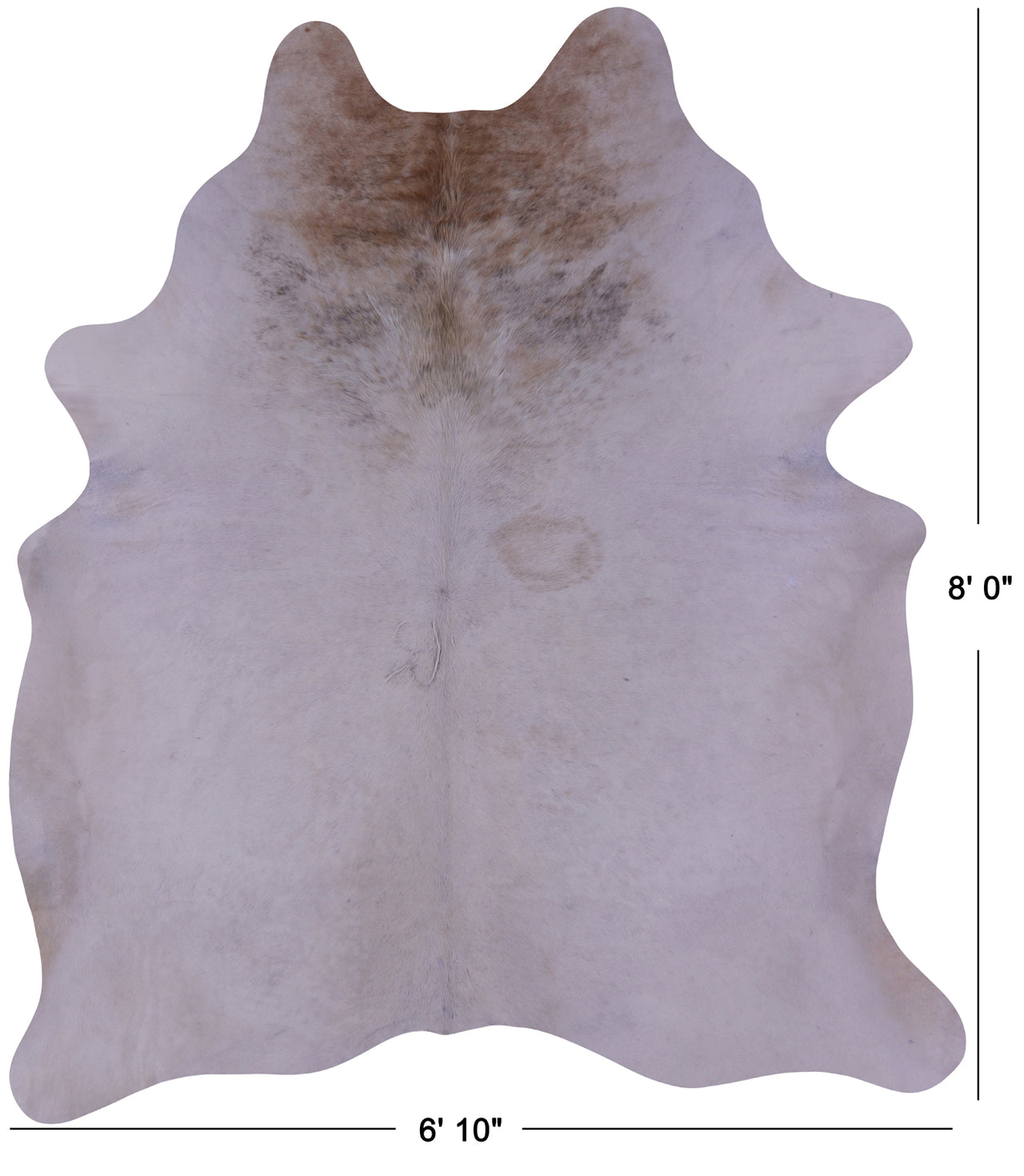 Beige Natural Cowhide Rug - XX-Large 8' 0"H x 6' 10"W