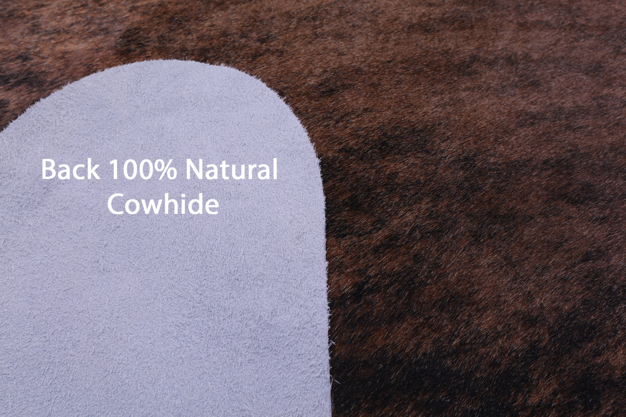 Light Brindle Natural Cowhide Rug - XX-Large 7' 6"H x 6' 8"W