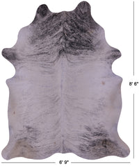 Thumbnail for Grey Brindle Natural Cowhide Rug - XX-Large 8' 6