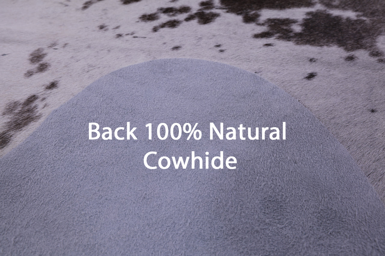 Brown Salt & Pepper Natural Cowhide Rug - XX-Large 7' 7"H x 6' 10"W