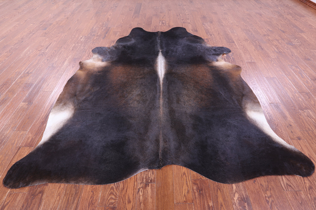 Dark Brown Natural Cowhide Rug - XX-Large 8' 6"H x 7' 7"W