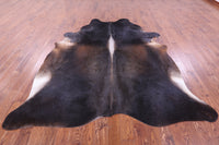 Thumbnail for Dark Brown Natural Cowhide Rug - XX-Large 8' 6