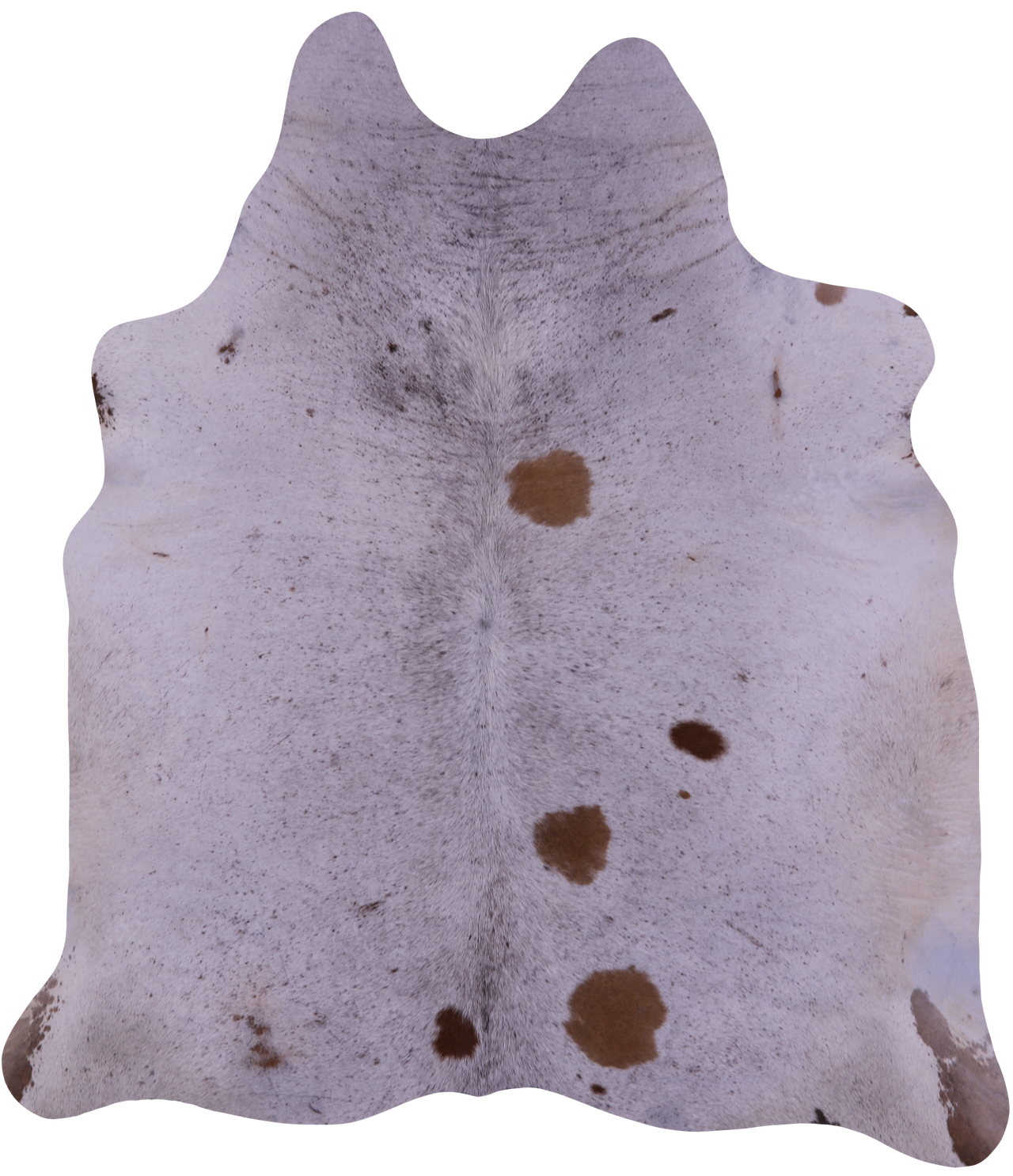 Brown Salt & Pepper Natural Cowhide Rug - X-Large 7' 0"H x 6' 3"W