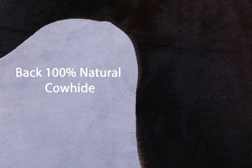 Dark Brown Natural Cowhide Rug - XX-Large 7' 8