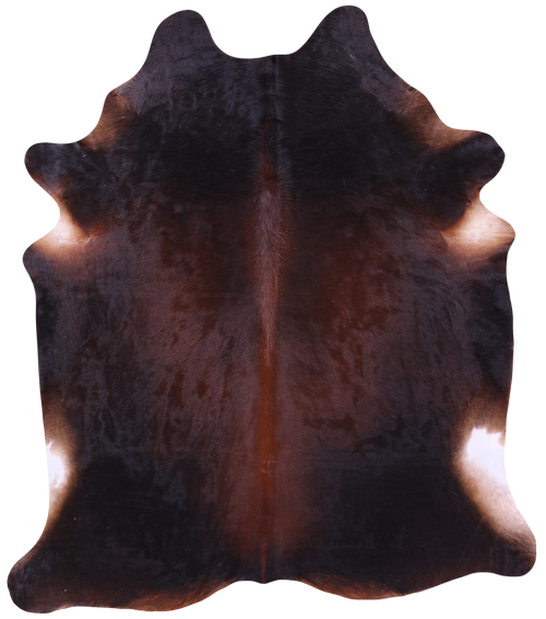 Dark Brown Natural Cowhide Rug - XX-Large 7' 8