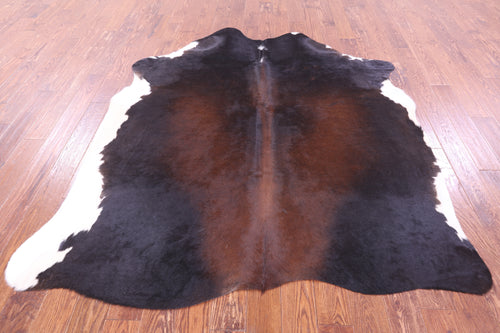 Dark Brown Natural Cowhide Rug - XX-Large 7' 4