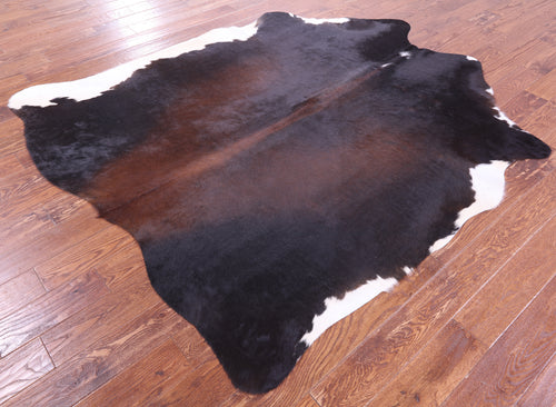 Dark Brown Natural Cowhide Rug - XX-Large 7' 4