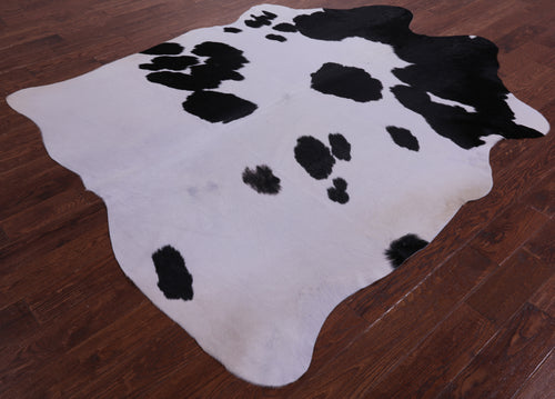 Black & White Natural Cowhide Rug - XX-Large 7' 8