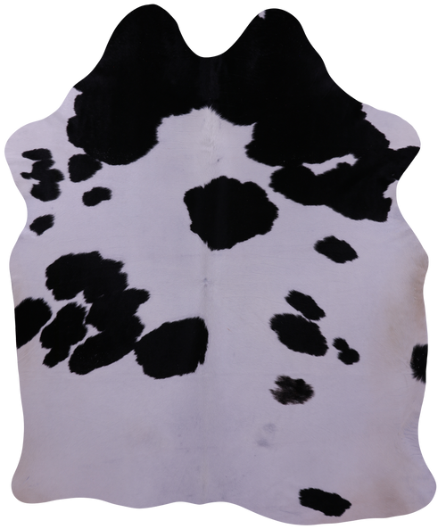 Black & White Natural Cowhide Rug - XX-Large 7' 8