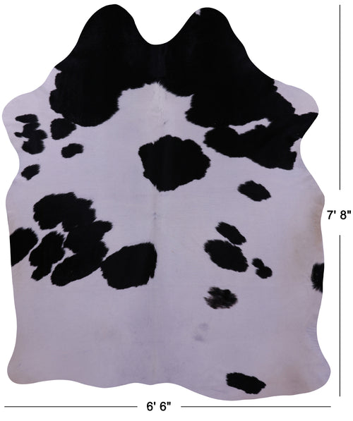 Black & White Natural Cowhide Rug - XX-Large 7' 8