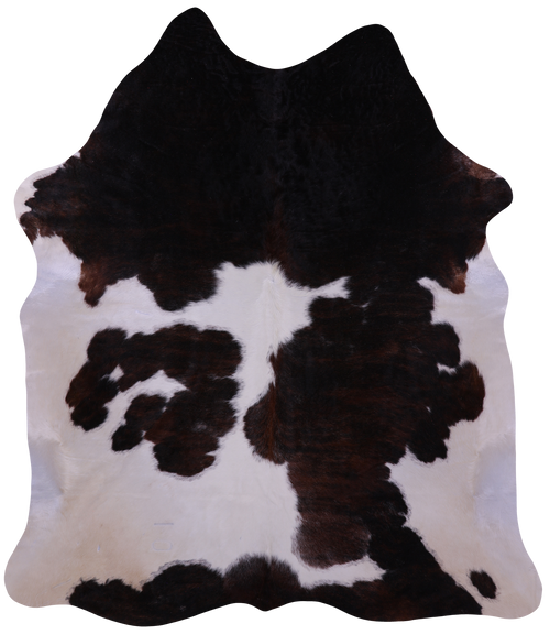 Brown & White Natural Cowhide Rug - XX-Large 7' 8