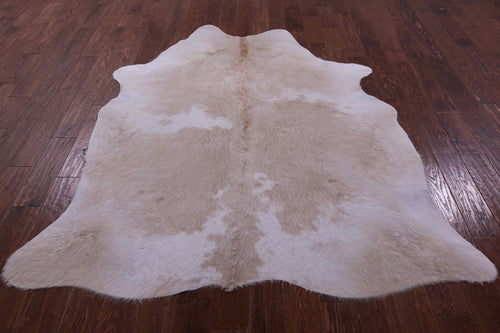 Brown & White Natural Cowhide Rug - X-Large 7' 2