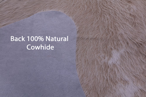 Brown & White Natural Cowhide Rug - X-Large 7' 2