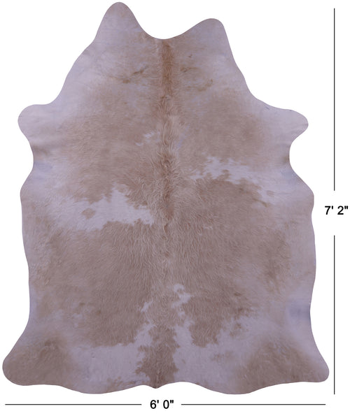 Brown & White Natural Cowhide Rug - X-Large 7' 2