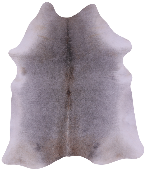 Grey & White Natural Cowhide Rug - XX-Large 7' 8