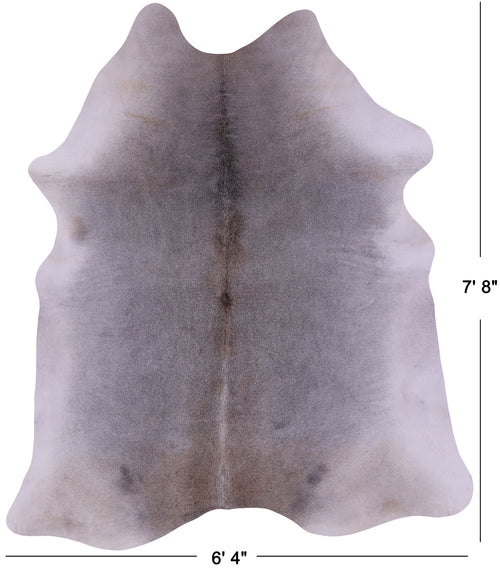 Grey & White Natural Cowhide Rug - XX-Large 7' 8