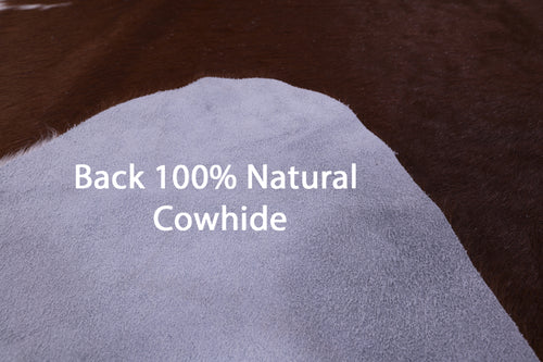 Brown & White Natural Cowhide Rug - XX-Large 8' 2