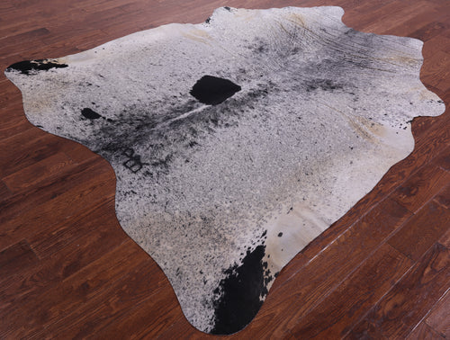 Black Salt & Pepper Natural Cowhide Rug - XX-Large 7' 10