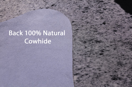 Black Salt & Pepper Natural Cowhide Rug - XX-Large 7' 10