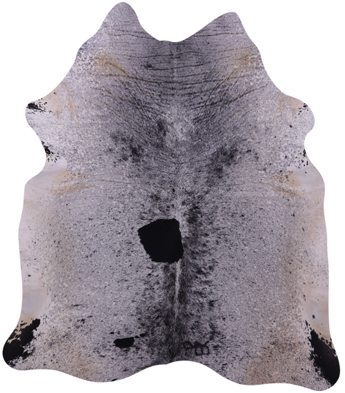 Black Salt & Pepper Natural Cowhide Rug - XX-Large 7' 10