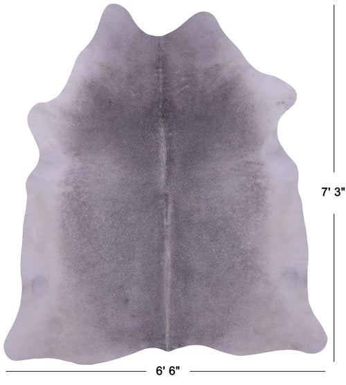Grey Natural Cowhide Rug - X-Large 7' 3