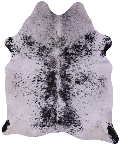 Black Salt & Pepper Natural Cowhide Rug - XX-Large 8' 0