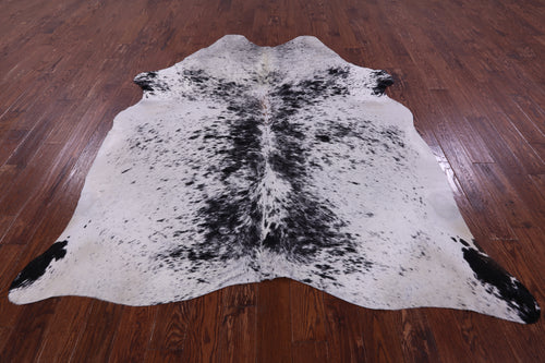 Black Salt & Pepper Natural Cowhide Rug - XX-Large 8' 0
