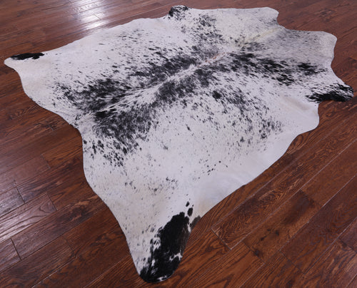 Black Salt & Pepper Natural Cowhide Rug - XX-Large 8' 0
