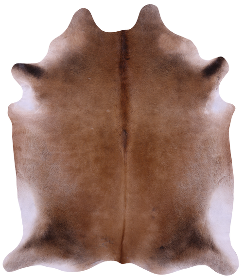 Light Brown Natural Cowhide Rug - X-Large 7' 3