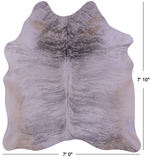 Grey Brindle Natural Cowhide Rug - XX-Large 7' 10