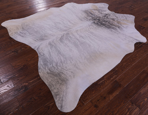 Grey Brindle Natural Cowhide Rug - XX-Large 7' 10
