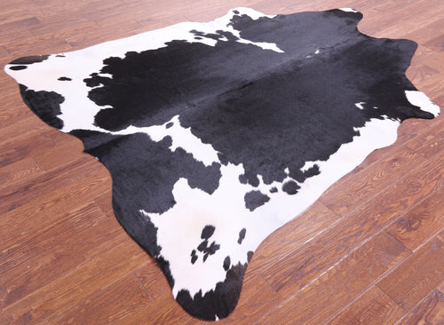 Black & White Natural Cowhide Rug - X-Large 7' 0