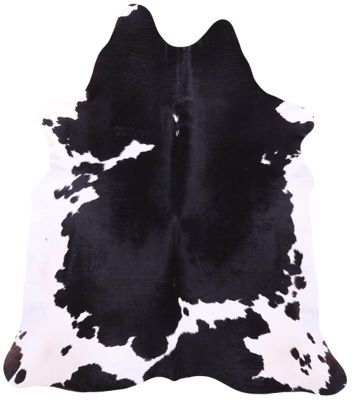 Black & White Natural Cowhide Rug - X-Large 7' 0