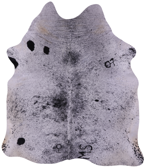 Black Salt & Pepper Natural Cowhide Rug - XX-Large 7' 6