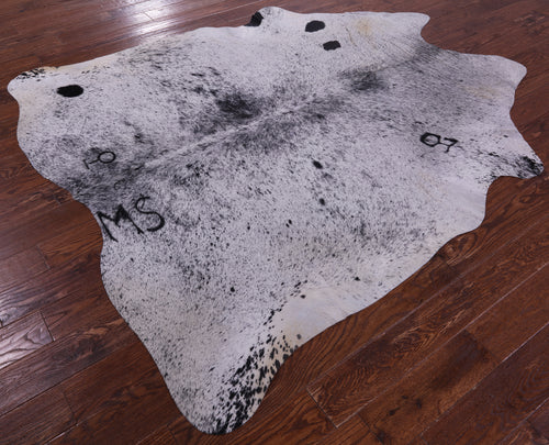 Black Salt & Pepper Natural Cowhide Rug - XX-Large 7' 6