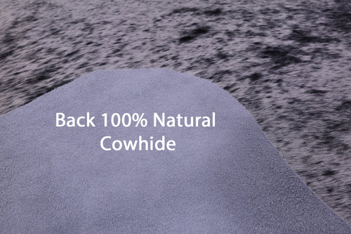Black Salt & Pepper Natural Cowhide Rug - XX-Large 7' 6