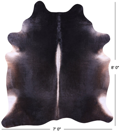 Dark Brown Natural Cowhide Rug - XX-Large 8' 0