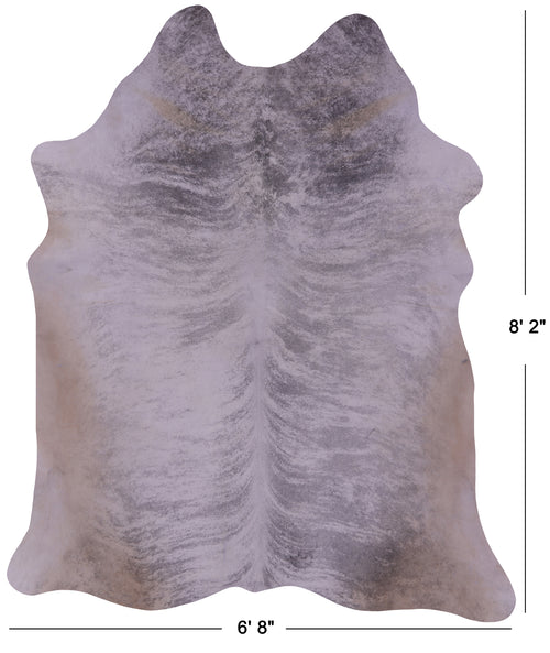 Grey Brindle Natural Cowhide Rug - XX-Large 8' 2