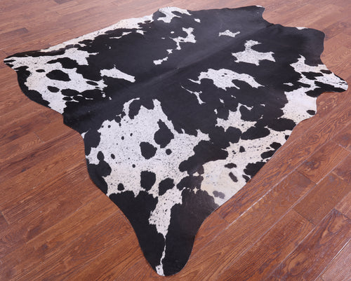 Black Salt & Pepper Natural Cowhide Rug - XX-Large 7' 7