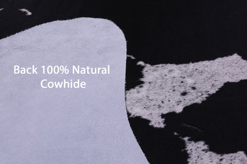 Black Salt & Pepper Natural Cowhide Rug - XX-Large 7' 7