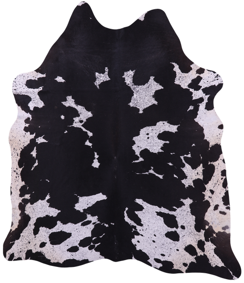 Black Salt & Pepper Natural Cowhide Rug - XX-Large 7' 7