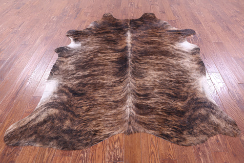 Light Brindle Natural Cowhide Rug - XX-Large 7' 8
