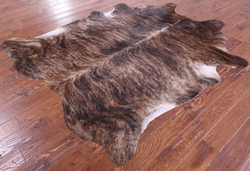Light Brindle Natural Cowhide Rug - XX-Large 7' 8