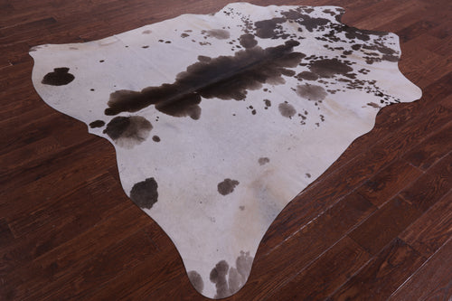 Brown Salt & Pepper Natural Cowhide Rug - XX-Large 7' 6