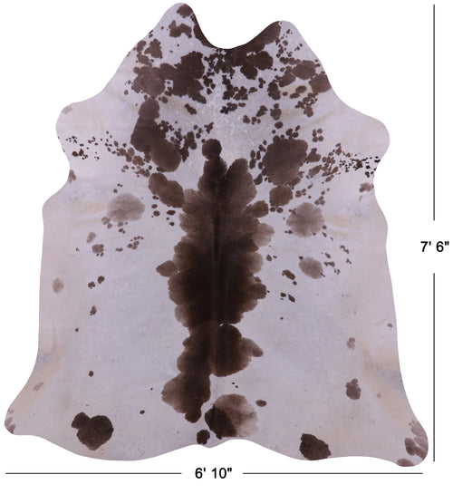 Brown Salt & Pepper Natural Cowhide Rug - XX-Large 7' 6
