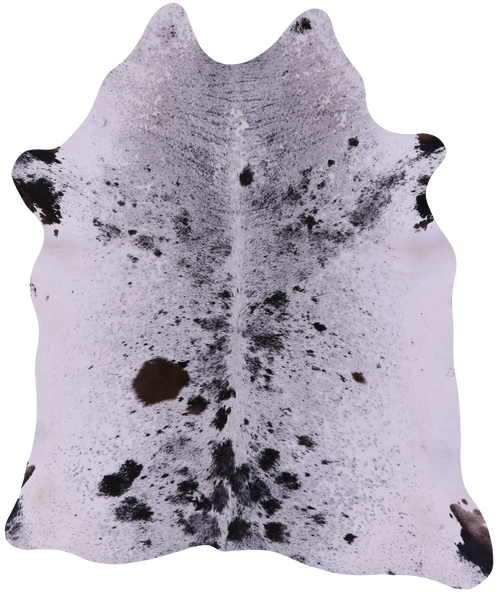 Black Salt & Pepper Natural Cowhide Rug - X-Large 6' 10