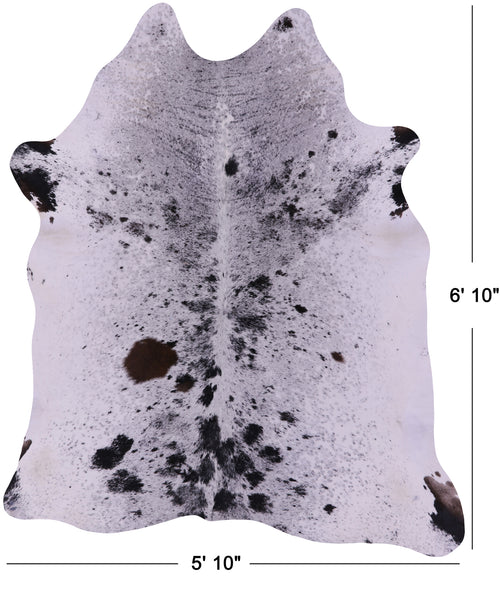 Black Salt & Pepper Natural Cowhide Rug - X-Large 6' 10