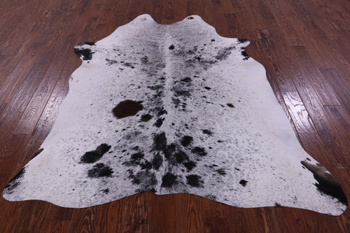 Black Salt & Pepper Natural Cowhide Rug - X-Large 6' 10